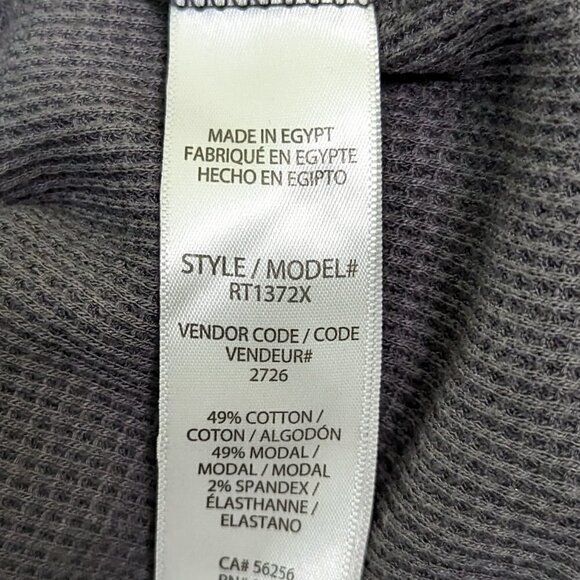 Splendid Waffle Knit Top Gray Leopard Print S - Picture 5 of 7